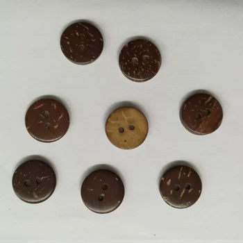 2-Gauri DIY Rotund Coajă de nucă de Cocos Butoane Lemn Buton pentru Îmbrăcăminte Scrapbooking Accesorii de Cusut 15MM 20MM