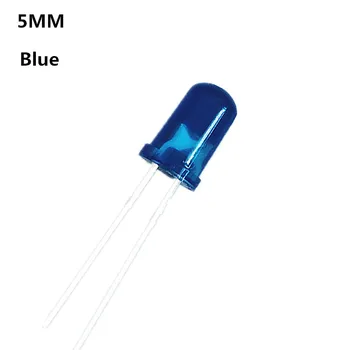 500PCS/Lot 5 MM Blue LED Rotund Difuză de Culoare Albastru Lumina Lămpii F5 DIP a Evidenția Noi en-Gros de Electronice