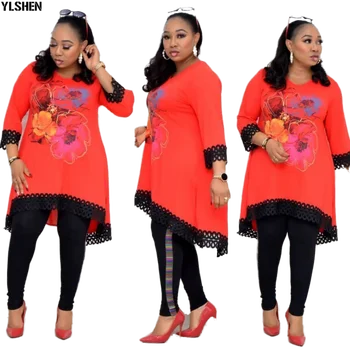 2020 Dashiki Tradiționale Africane Îmbrăcăminte 2 Bucata Set Femeile Africaine De Imprimare Rochie Bodycon+Pantaloni Două Seturi De Piese De Haine Africane