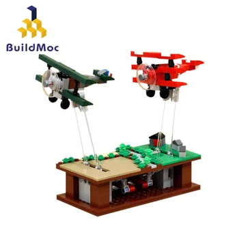 Mini MOC Avion Blocuri Exercitarea de Zbor Avion Blocuri de Aeronave Model de Avioane DIY Cifre Cărămizi Jucarii pentru Copii