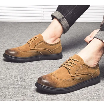 De înaltă calitate din piele oxford pantofi pentru bărbați dantela-up Pantofi Oxfords Balerini casual barbati pantofi de moda confortabil