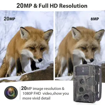 16MP 1080P de Vânătoare animale Sălbatice Camera Foto Capcane Wireless Traseu Camere de Supraveghere de Noapte VisionTracking Cam HC802A