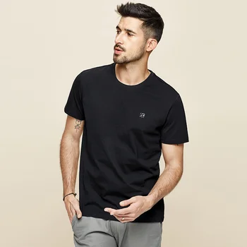 KUEGOU Brand pentru Bărbați T-shirt de vara din bumbac de Moda de imprimare tricou maneca scurta barbati top negru dimensiune ZT-3341