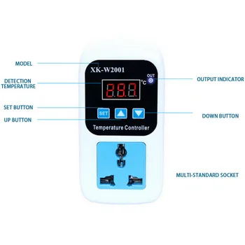 Digital Controler de Temperatura Termostat Priză Priză Sondă NTC SensorThermostat Termostat