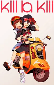 Decor Acasă Kill La Kill Anime 3-Mătase De Artă Poster Autocolant De Perete Decor Cadou
