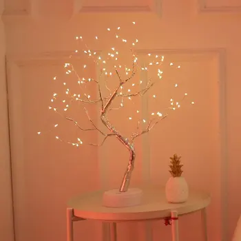 1 buc USB Foc Copac de Lumină Sârmă de Cupru de Masă Lămpi LED Lumina de Noapte Pentru Casa Dormitor Petrecere de Nunta, Bar Decor de Crăciun