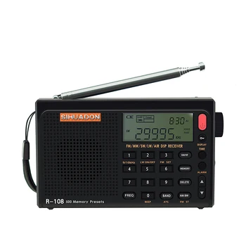 Radiwow SIHUADON R-108 FM Stereo Digital Radio Portabil Sunet de Alarmă Funcția de Ceas de Afișare Temperatura Vorbitor ca Părinte cadou