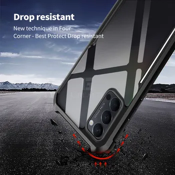Pentru OPPO Reno 4 4Pro Versiune 4G Caz Spate Transparent Anti-Drop Anti-Knock Colțuri Anti-Zero Carcasa Slim Cover