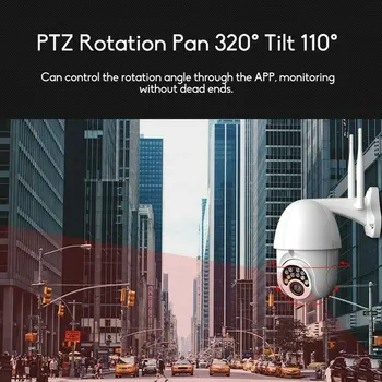 Wireless WiFi Camera IP HD 1080P Noapte 2MP PTZ Camere de Exterior rezistent la apa 200W Pixel Rețea de Camere de Supraveghere Audio cu Două căi