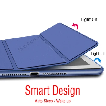 Utral-Subțire de Protecție Coque pentru iPad Air 2 Caz A1566 A1567 Inteligent de Pliere TPU Flip 9.7 inch Cover pentru iPad Air 2, Smart Flip Cover