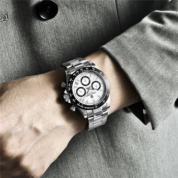 PAGANI DESIGN de Brand de moda casual barbati ceasuri quartz rezistent la apa 100M barbati sport cronograf Japonia VK63 safir bărbați ceasuri de mana