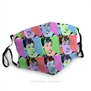 Audrey Hepburn Protecția Mascarilla Amuzant POP Colaj Material Lavabil Masca de Respirat Mufla