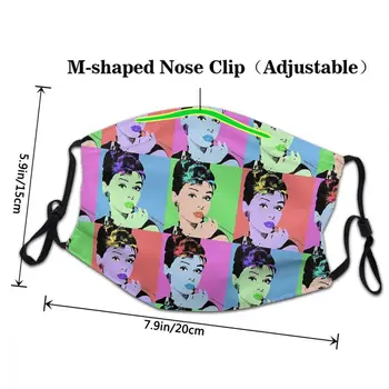 Audrey Hepburn Protecția Mascarilla Amuzant POP Colaj Material Lavabil Masca de Respirat Mufla