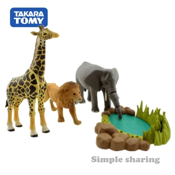 Takara Tomy Tomica Ania Aventură Animal Aa 1 Prerie Kit Model De Turnat Sub Presiune Elefant Jucării Rășină Tigru Baby Fleac Cerb Mucegai