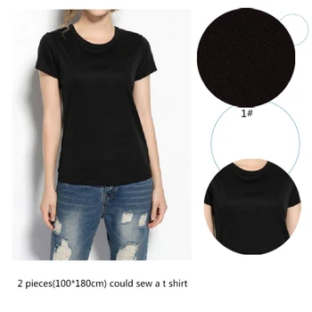 Super Calitate 40 de ani Pieptănat Bumbac Tesatura Elastica Pentru T-Shirt Și Topuri Diferite Culori Calde Vânzare A0282