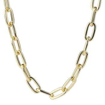 FXLRY Vânzare Fierbinte de Culoare de Aur Exagerat de gros în lanț colier personalitate gros lanț clavicula lanț colier Pentru femei de moda evreu