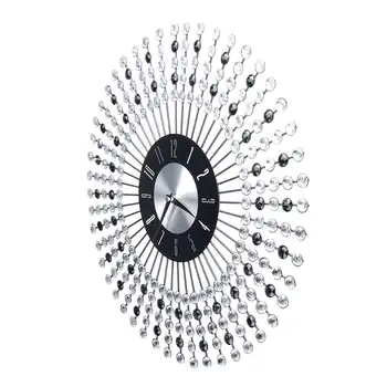 43CM Cristal Sunburst de Epocă Perete Ceas de Lux Diamant Mare Morden Ceas de Perete Da Parete de Design Ceas Decor Acasă Wandklok