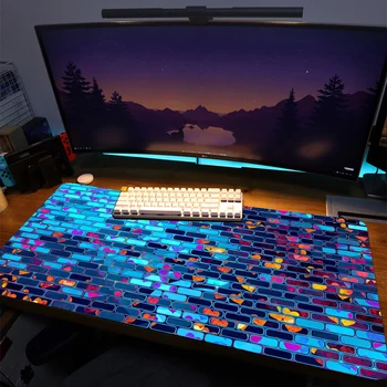 900x400 Mouse Pad XXL Negru Geometrice 3D Clădire Romb Abstract DIY Joc Personalizate Desktop Pad Gamer Mare Mousepad 70x30cm