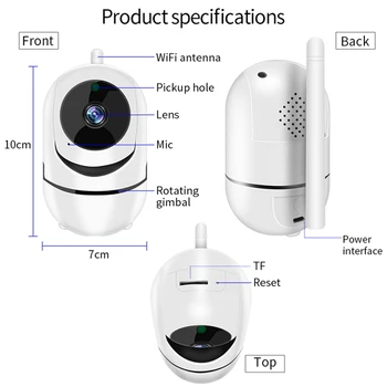 YCC365 1080P Nor HD Camera IP WiFi Urmărire Auto Camera video Baby Monitor Viziune de Noapte Camera de Securitate Acasă Camera de Supraveghere