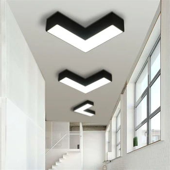 Modern Minimalist Alb/Negru LED de economisire a Energiei Lampă de Tavan Creative Săgeată Stil de Plafon Lumina Pentru Coridorul Dormitor Decor Acasă