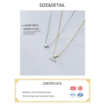 La Monada Moda Argint 925 Coliere Pentru Femei Minimalist 925 Lanț De Argint Colier Pentru Femei Bijuterii De Sex Feminin Coreeană