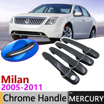 Fibra de Carbon negru Ușă Mâner pentru Mercury Milan 2005~2012 2008 2009 2010 2011 Accesorii Auto Autocolante Trim Set Chrome