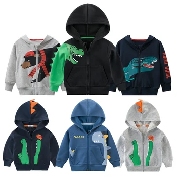 Noua moda de Primăvară Sacou Pentru Baieti pentru Copii jacheta Jacheta de Toamna pentru băiat Haină cu Glugă dinozaur Animale copii Uza