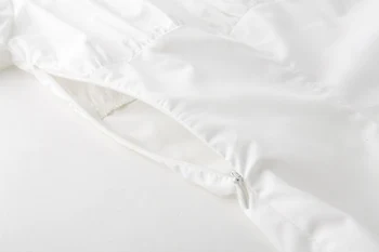 Moda on-line Design de Epocă NE Dimensiune Femei Topuri de Pe Umăr Ciufulit Tricou de Vară Spate Scăzut Țăran de culoare Crem Bluza