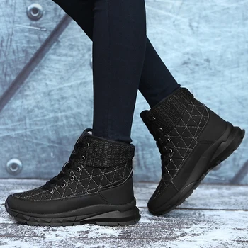 2019 Feminin Dantela-up bootsWomen cizme cizme de Iarna pentru Femei pantofi de Iarna pentru Femeie Pantofi de Zăpadă