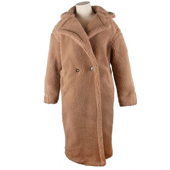 110cm blana Fals cald gros buclat teddy haina noua colectie tendință de îmbrăcăminte de iarnă supradimensionat cu sub parbriz 2 culori