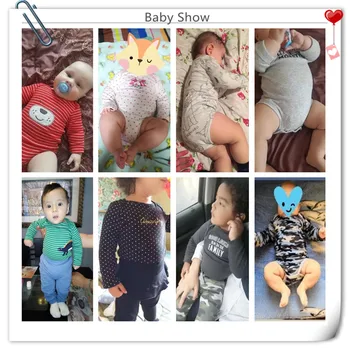 4 BUC/LOT Copil Nou-născut Îmbrăcăminte 2020 Noua Moda Băieți Copii Haine Fete din Bumbac Baby Body cu Maneca Lunga pentru Sugari Salopeta