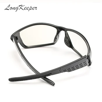 LongKeeper Retro Fotocromatică Bărbați ochelari de Soare Polarizat Pătrat Ochelari de Soare Negri UV400 Rama de Conducere Gafas 1009/1020