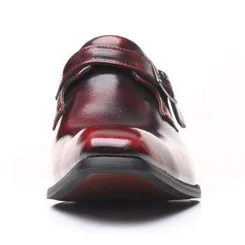 Stil European Lucrate Manual Din Piele Barbati Alama Antic Călugăr Curea Formale Pantofi Barbati Birou De Afaceri Rochie De Mireasa Pantofi Loafer