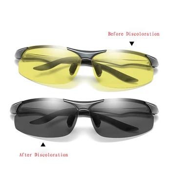Aluminiu Magneziu Fotocromatică Polarizat Ochelari De Soare Barbati Ochelarii De Condus Zi De Viziune De Noapte Driver Ochelari Oculos De Sol Masculino
