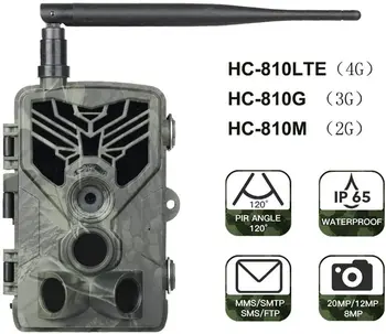 3G, MMS SMTP Trail Camera de e-Mail de Vânătoare animale Sălbatice Camere Wireless Celulare HC810G 20MP 1080P Viziune de Noapte Foto Capcana de Supraveghere
