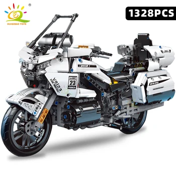 HUIQIBAO 1328Pcs Tehnice Sport Touring Model de Motocicleta Blocuri Viteza Campionilor Masina Caramida Jucărie de Învățământ pentru Copii