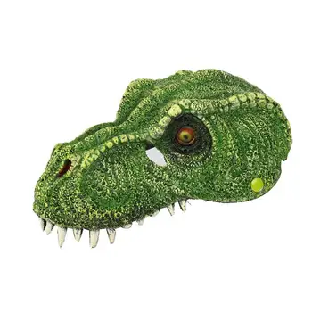Amuzant Dinozaur Verde Masca De Halloween Măști Rimeluri Animales Mascarada Cosplay Ochi Mască Realist Maska Masca De Carnaval