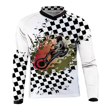 2019 masculină de Coborâre, Tricouri Mountain Bike MTB Tricouri Offroad DH Motocicleta Jersey Motocross Sportwear BMX Îmbrăcăminte