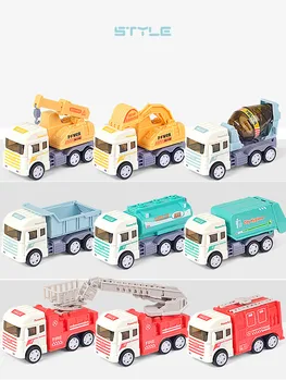 2019 Super Cadou Pentru Copii Mașini De Jucărie Inerțiale Cale De Rulare Ingineria Auto Copii Excavator Masina De Pompieri Mixer Setat