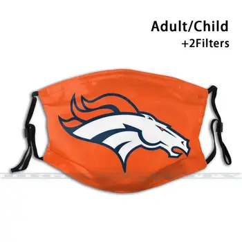 Broncos - Denver Design Personalizat Pentru Adult Copii Anti-Praf, Filtru Diy Cute Print Lavabil Masca Logo-Ul