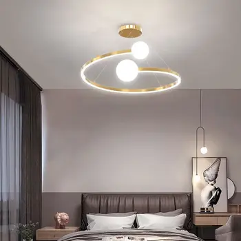 LED-uri moderne Living Candelabru de Iluminat Minimalist, Dormitor, Sala de Mese Suspendate Corpuri de iluminat din Sticlă Albă Acasă, corp de Iluminat