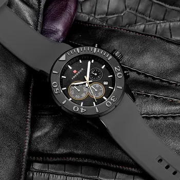 Sport Ceas Barbati de Lux Impermeabil Brand de Moda Militare Ceas de mana Barbati Cuarț Silicon Negru Relogio Masculino