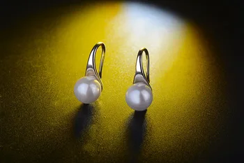 New sosire fierbinte vinde moda pearl femei 925 sterling silver ladies ' drop cercei de transport maritim de bijuterii cadou en-gros