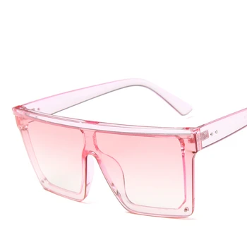 2021 Moda Supradimensionate Pătrat Ochelari De Soare Retro Gradient Mare Cadru Ochelari De Soare Pentru Femei-O Bucată Gafas Umbra Oglindă Obiectiv Clar