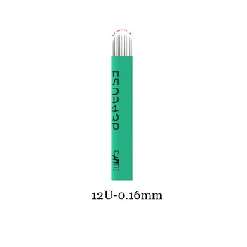 100buc Subțire 0.16 mm Verde Nano LAMINA MICRO 12/14/18U Forma FLEX Tatuaj Microblading Ace Pentru Tebori Microblading Manual Pen