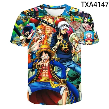 În 2020, Noul One Piece Luffy 3D tricou Barbati Femei Copii Casual Streetwear Boy Fata de Copii Imprimate T-shirt Anime vara Topuri Tricouri