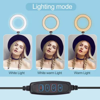 Fotopal Video Lumina Estompat LED Selfie Inel de Lumina USB Lampă în formă de Inel de Lumină Fotografie Cu Suport de Telefon Trepied Suport Pentru Tik Tok