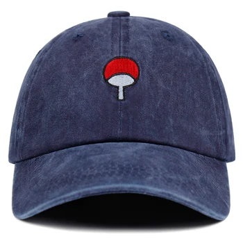 Spălate denim Tata Pălărie Uchiha Familie Logo Brodat Sepci de Baseball Snapback Pălării Hip Hop Pălăria în formă de Os