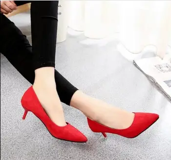 Primavara toamna femei pantofi pentru femei pantofi cu toc Ide negru rosu femeie tocuri inalte banchet de Nuntă pantofi femei