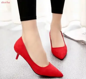 Primavara toamna femei pantofi pentru femei pantofi cu toc Ide negru rosu femeie tocuri inalte banchet de Nuntă pantofi femei